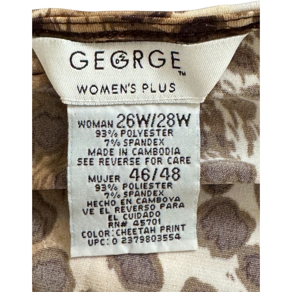 George Women Plus Leopard‎ Print Twist Neck Long Sleeve Top 26W 28W - Picture 12 of 13